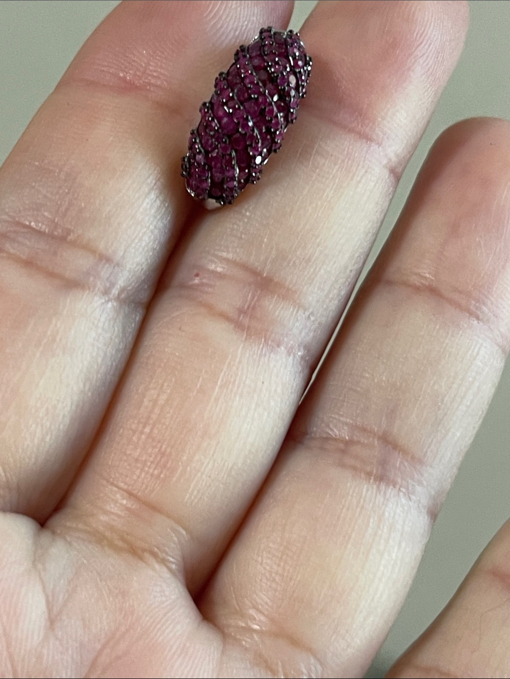 Natural Ruby from Myanmar round diamond cut gemstone in 925 silver Pendant - Picture 4 of 8